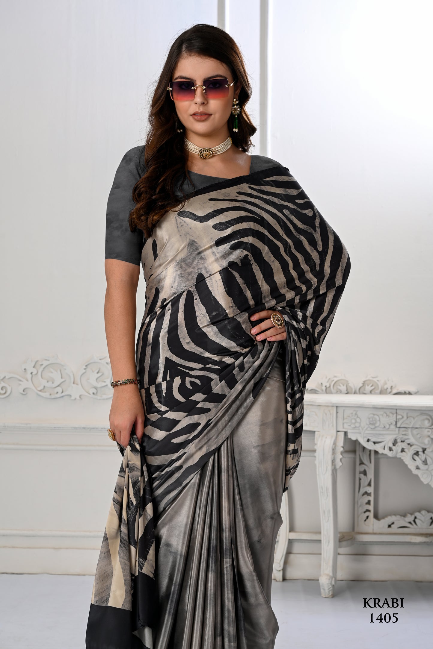 Premium Soft Silky Natural Crepe Digital Printed Sarees - jivora