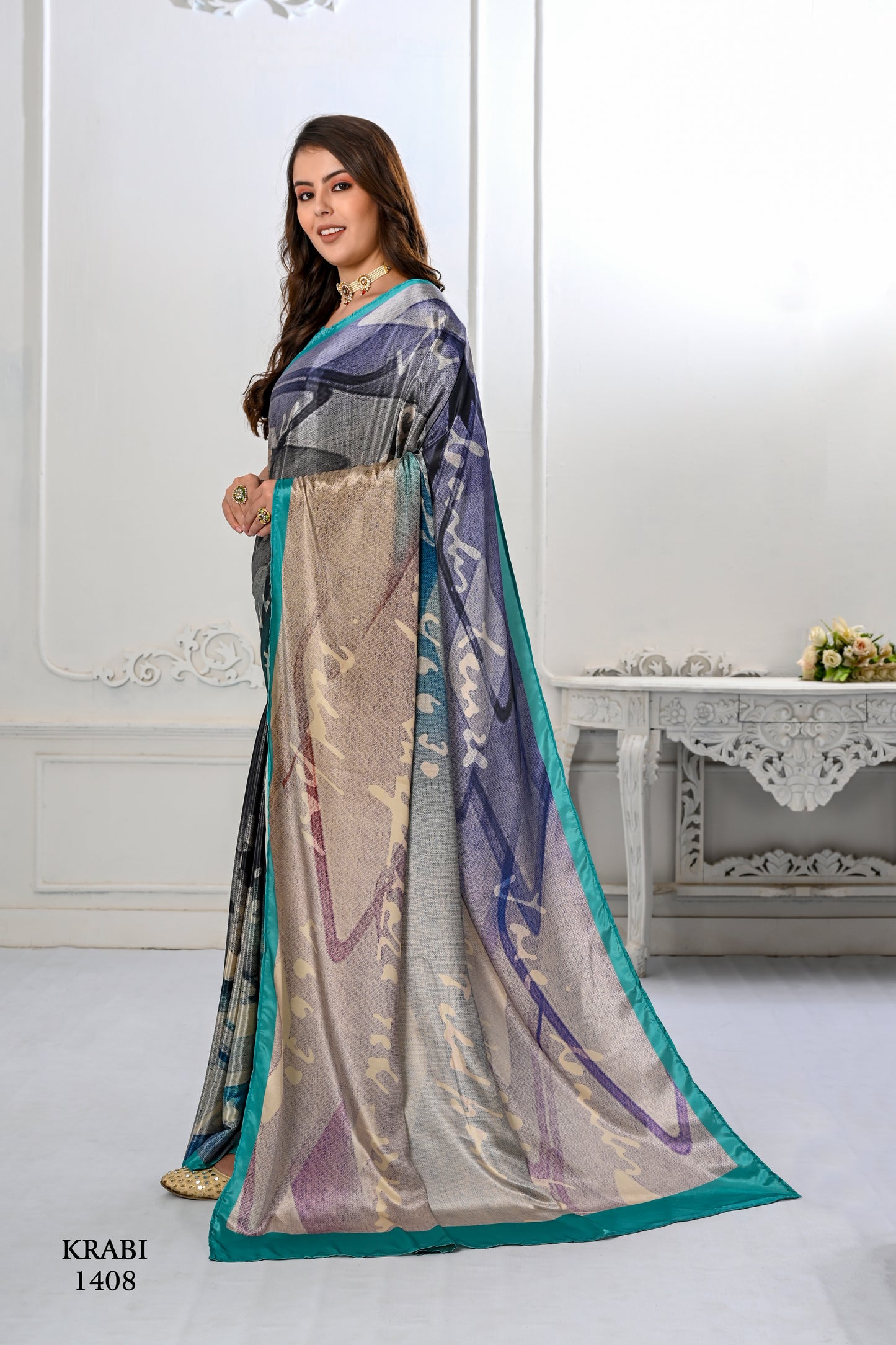 Premium Soft Silky Natural Crepe Digital Printed Sarees - jivora