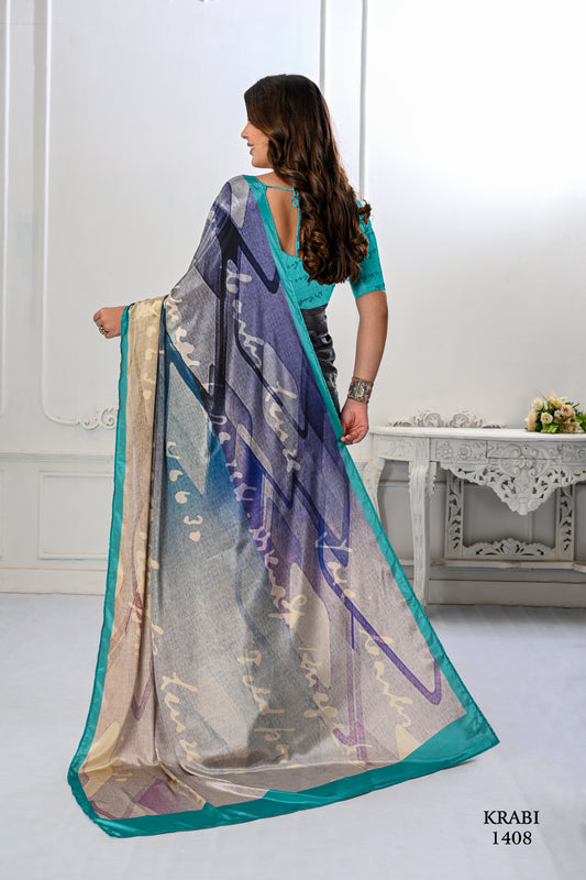 Premium Soft Silky Natural Crepe Digital Printed Sarees - jivora
