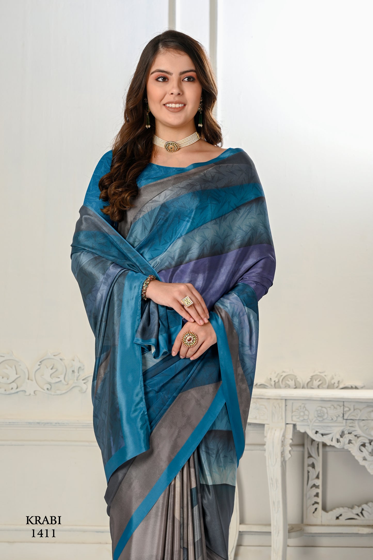 Premium Soft Silky Natural Crepe Digital Printed Sarees - jivora