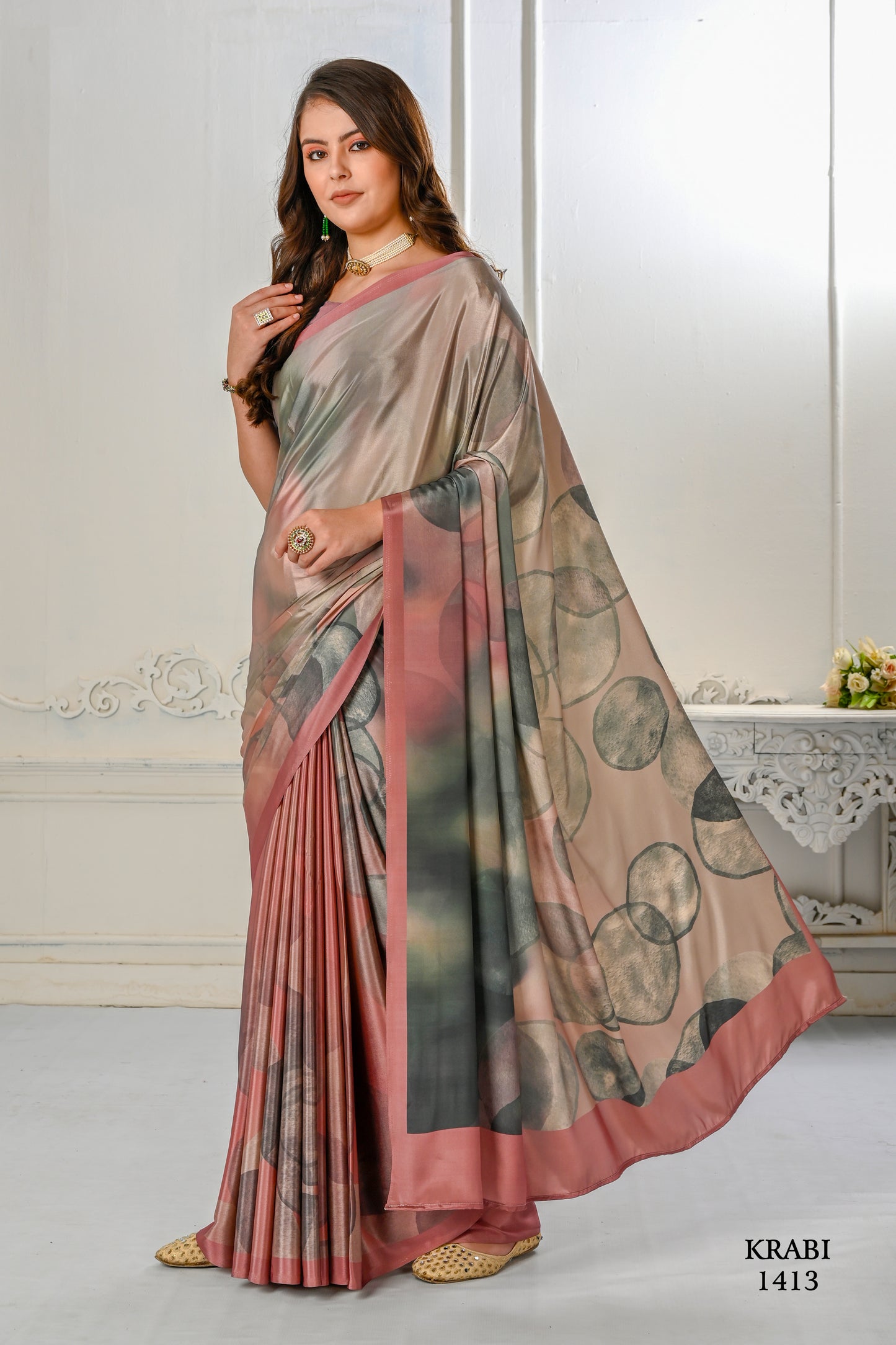 Premium Soft Silky Natural Crepe Digital Printed Sarees - jivora