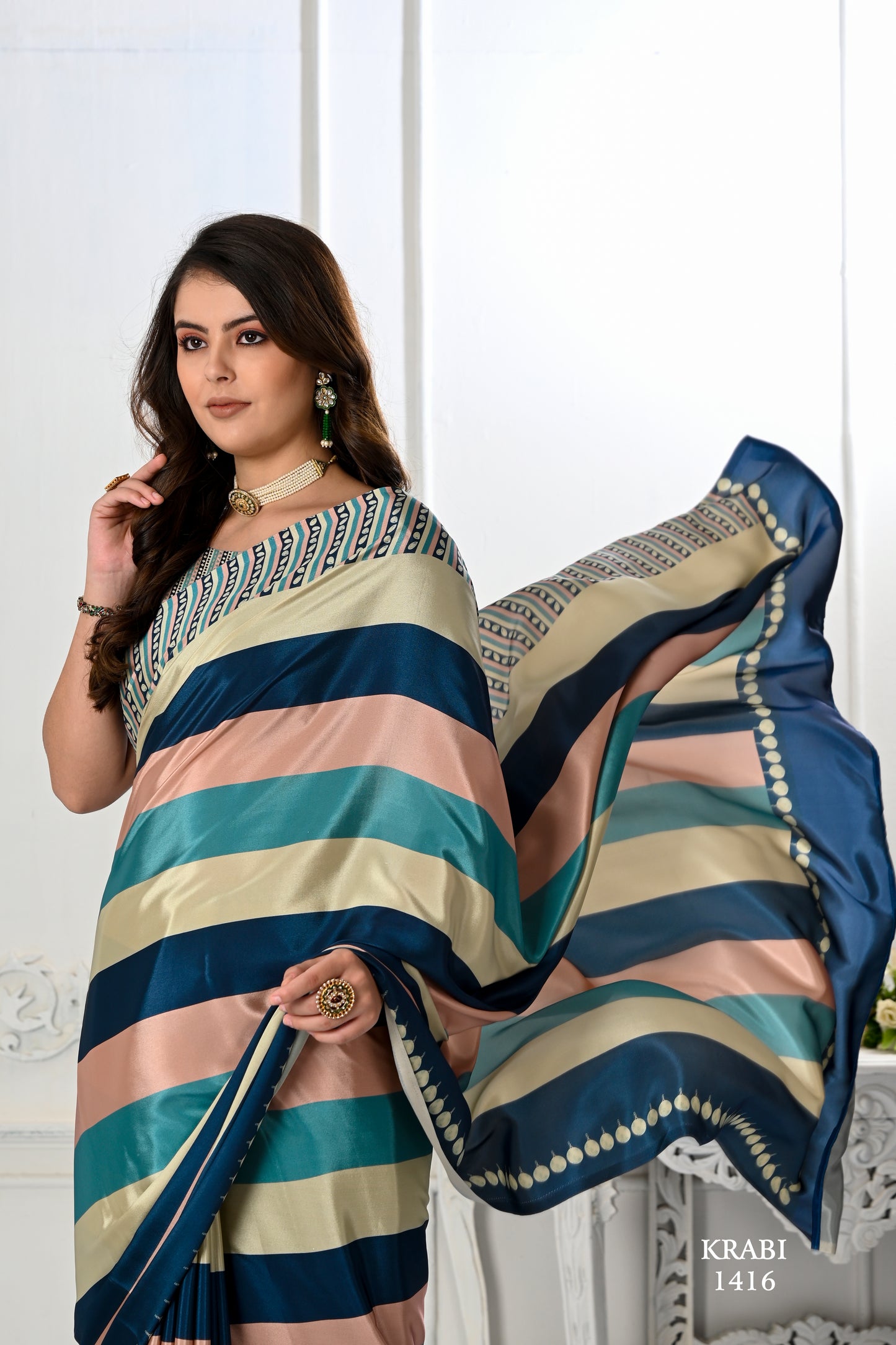 Premium Soft Silk Natural Crepe Digital Printed Sarees - jivora