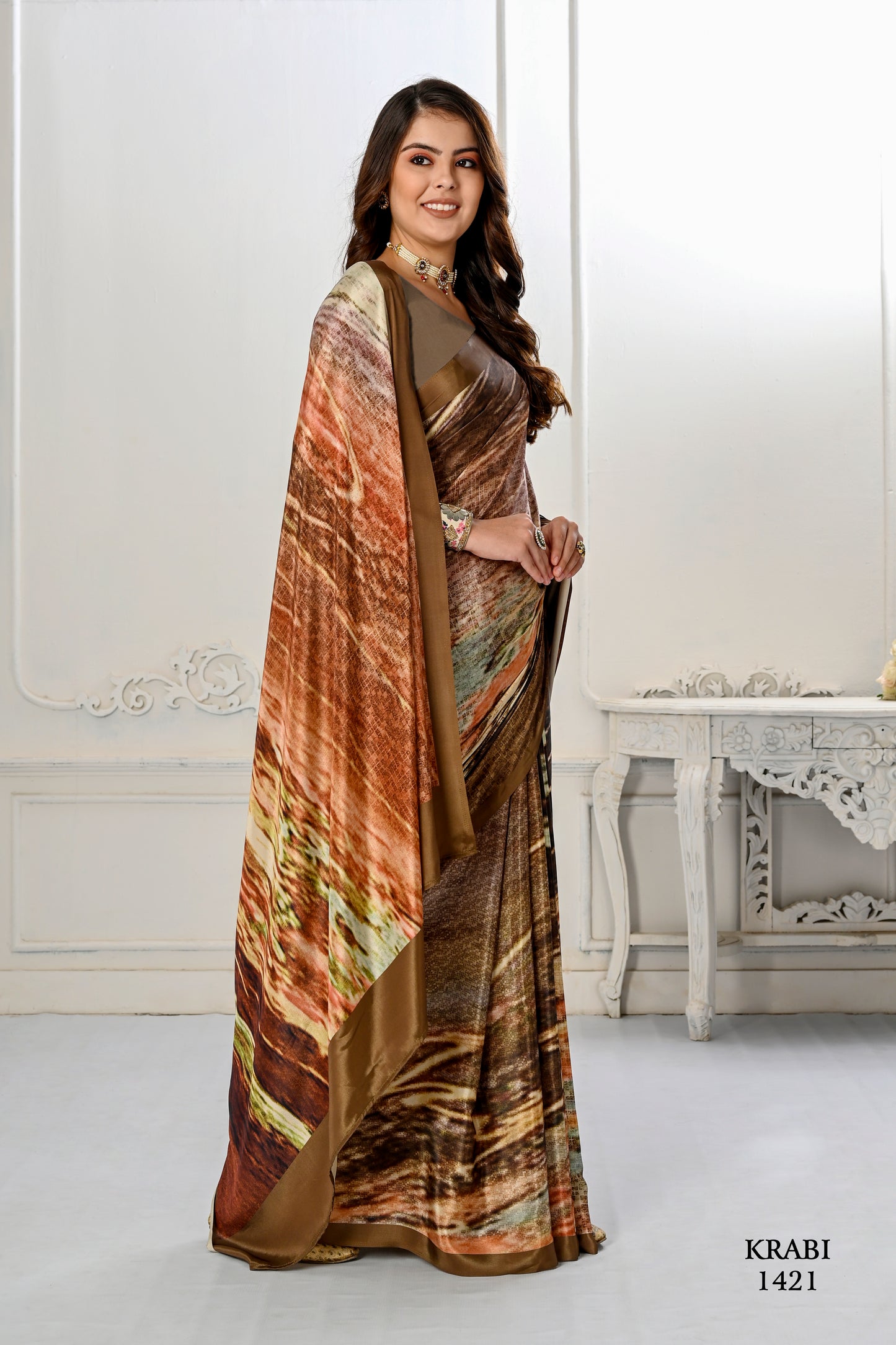 Premium Soft Silky Natural Crepe Digital Printed Sarees - jivora