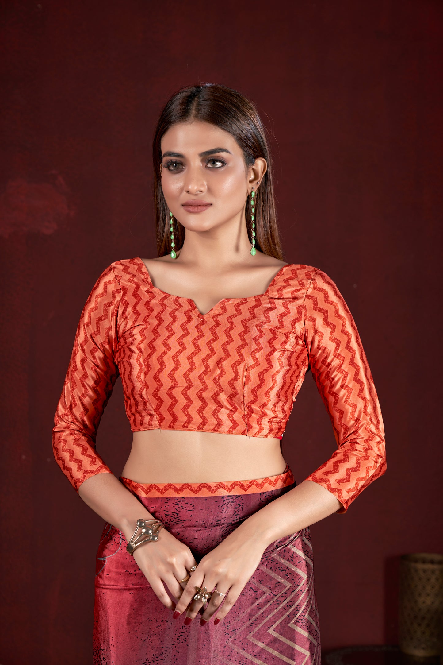 Premium Soft Silk Natural Crepe Digital Printed Sari