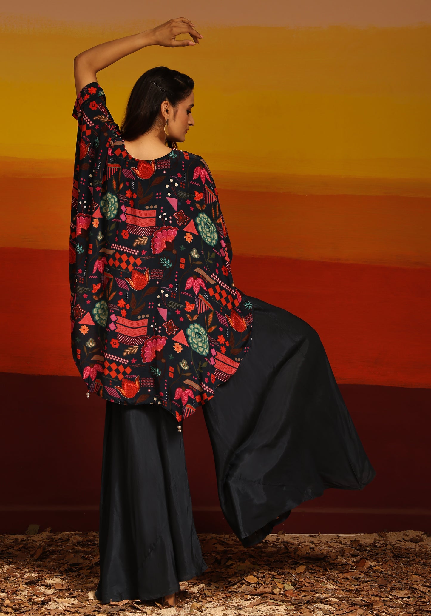 Premium Stylish Printed Muslin Cord Set Kaftan Style