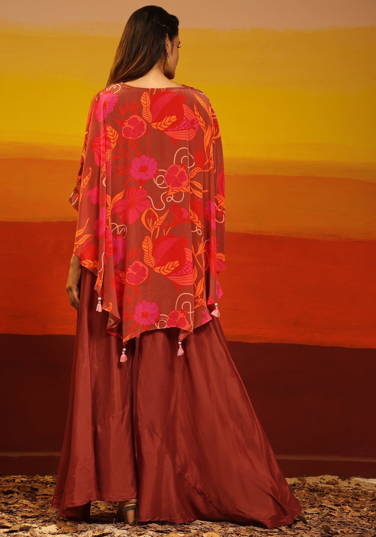 Premium Stylish Printed Muslin Cord Set Kaftan Style.
