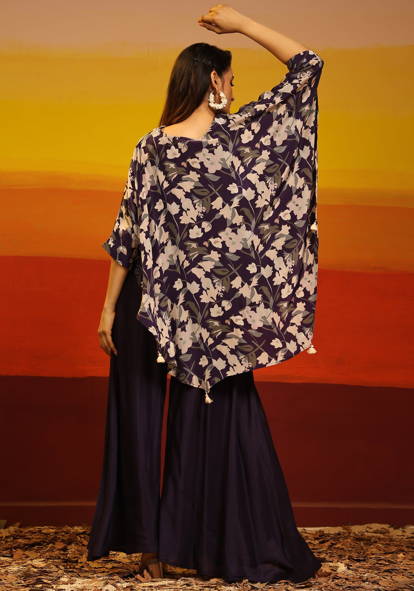 Premium Stylish Printed Muslin Cord Set Kaftan Style