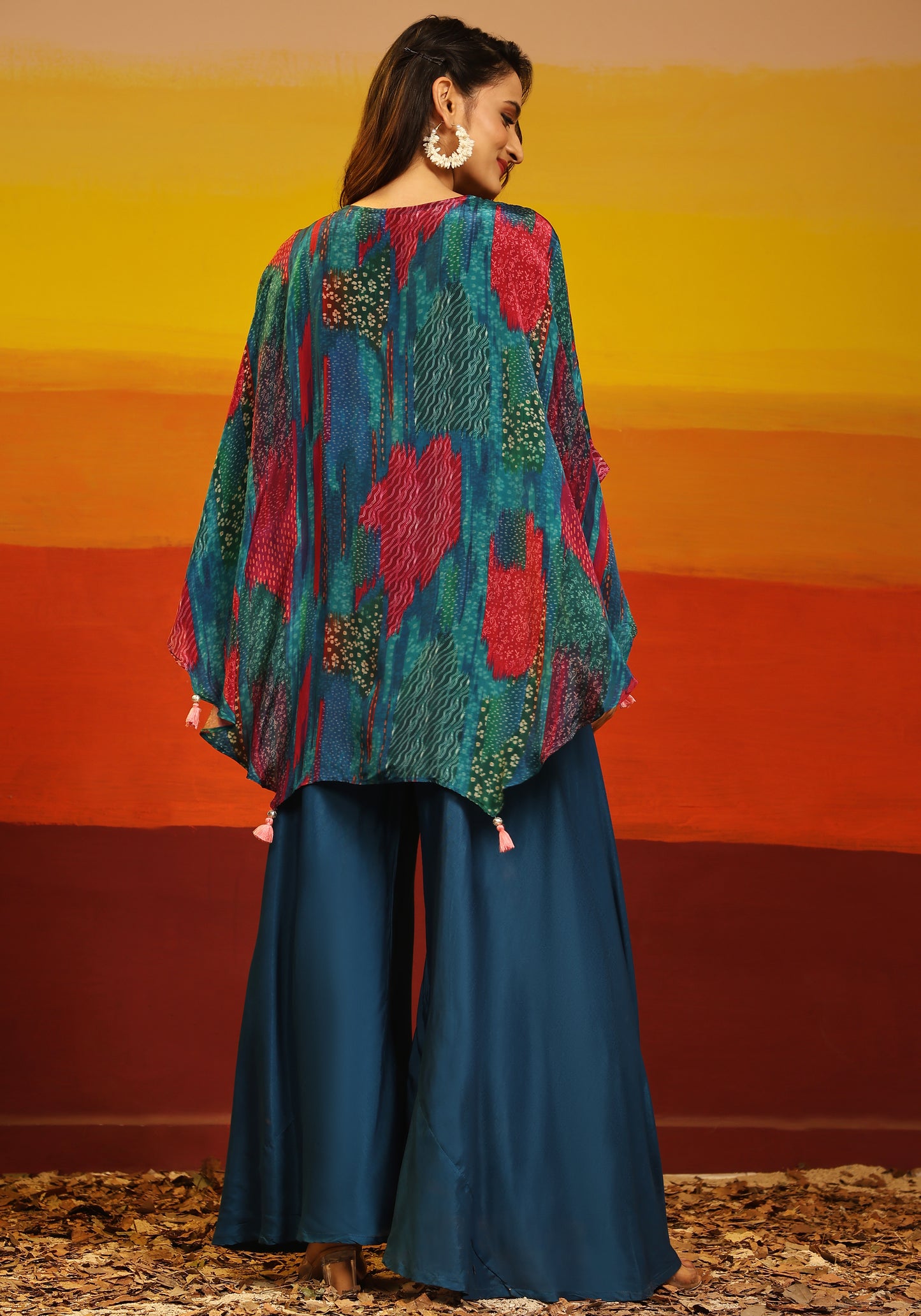 Premium Stylish Printed Muslin Cord Set Kaftan Style