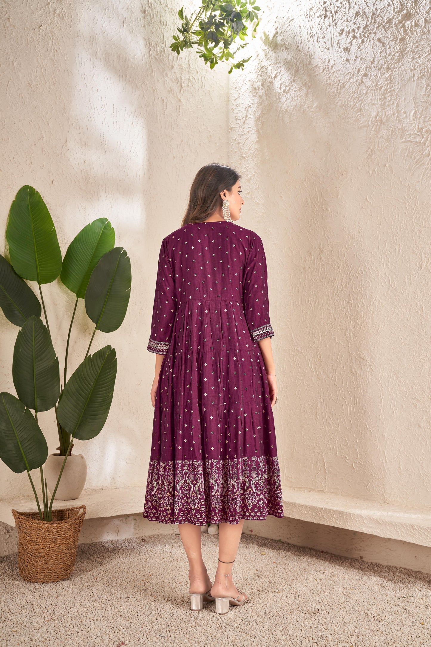 Women Foli Print Cotton Kurtis