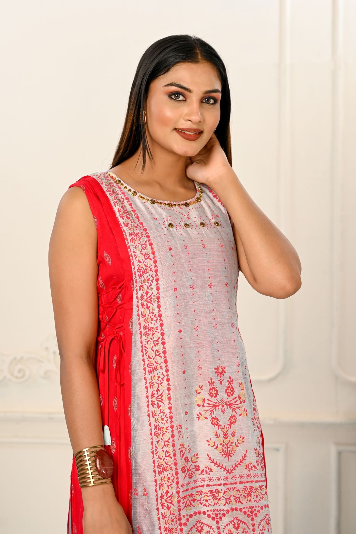 latest chanderi kurti design
