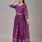 Purple Muslin Silk Embroidered with Sequins Gown - jivora