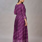 Purple Muslin Silk Embroidered with Sequins Gown - jivora