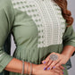 Light Green Muslin Silk Lucknowi Style Salwar Kameez - jivora