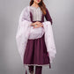 Purple Muslin Silk Lucknowi Style Salwar Kameez - jivora