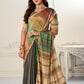Premium Sift Silky Natural Crepe Digital Printed Sari - jivora
