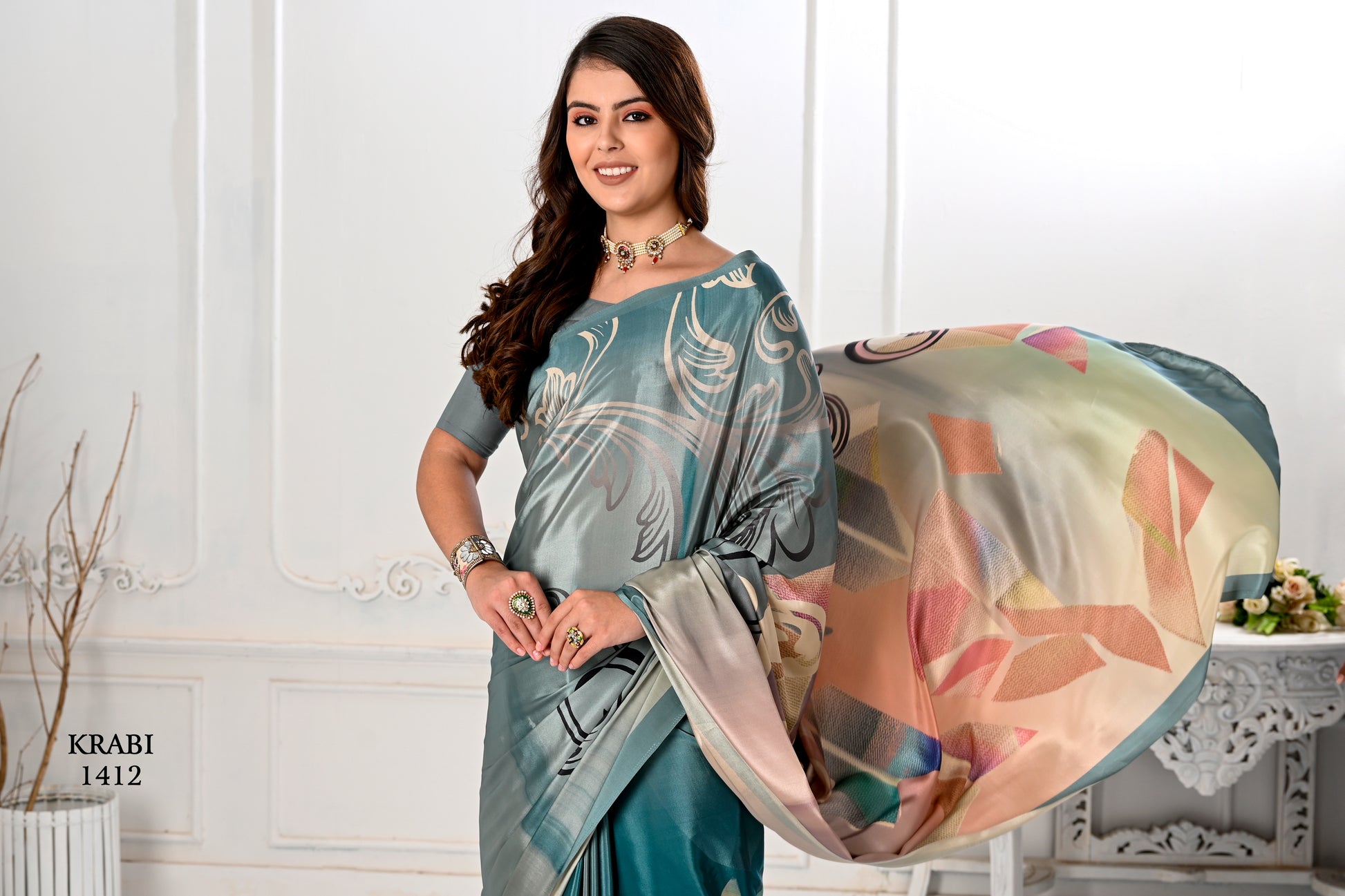 Premium Soft Silky Natural Crepe Digital Printed Sarees - jivora