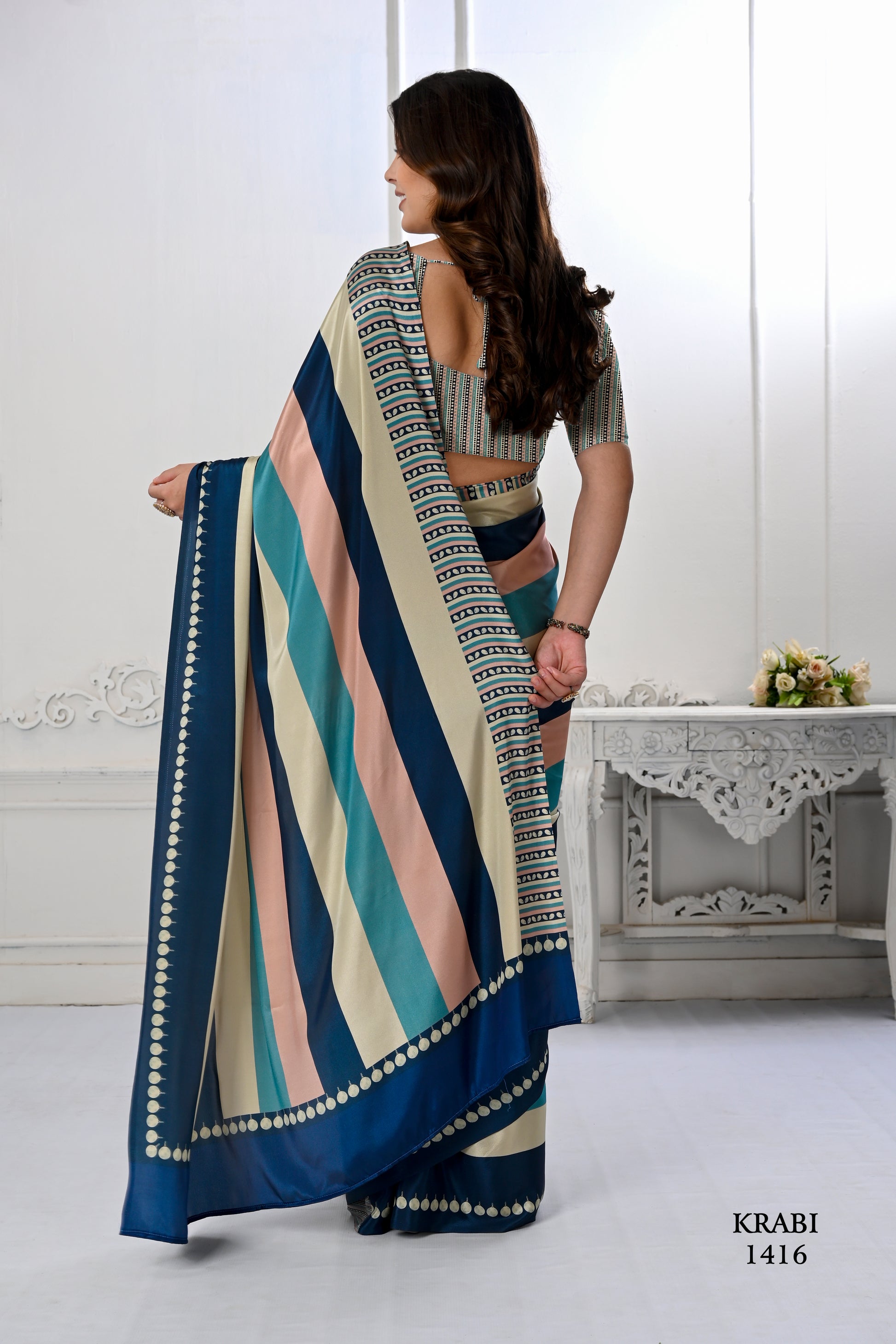 Premium Soft Silk Natural Crepe Digital Printed Sarees - jivora