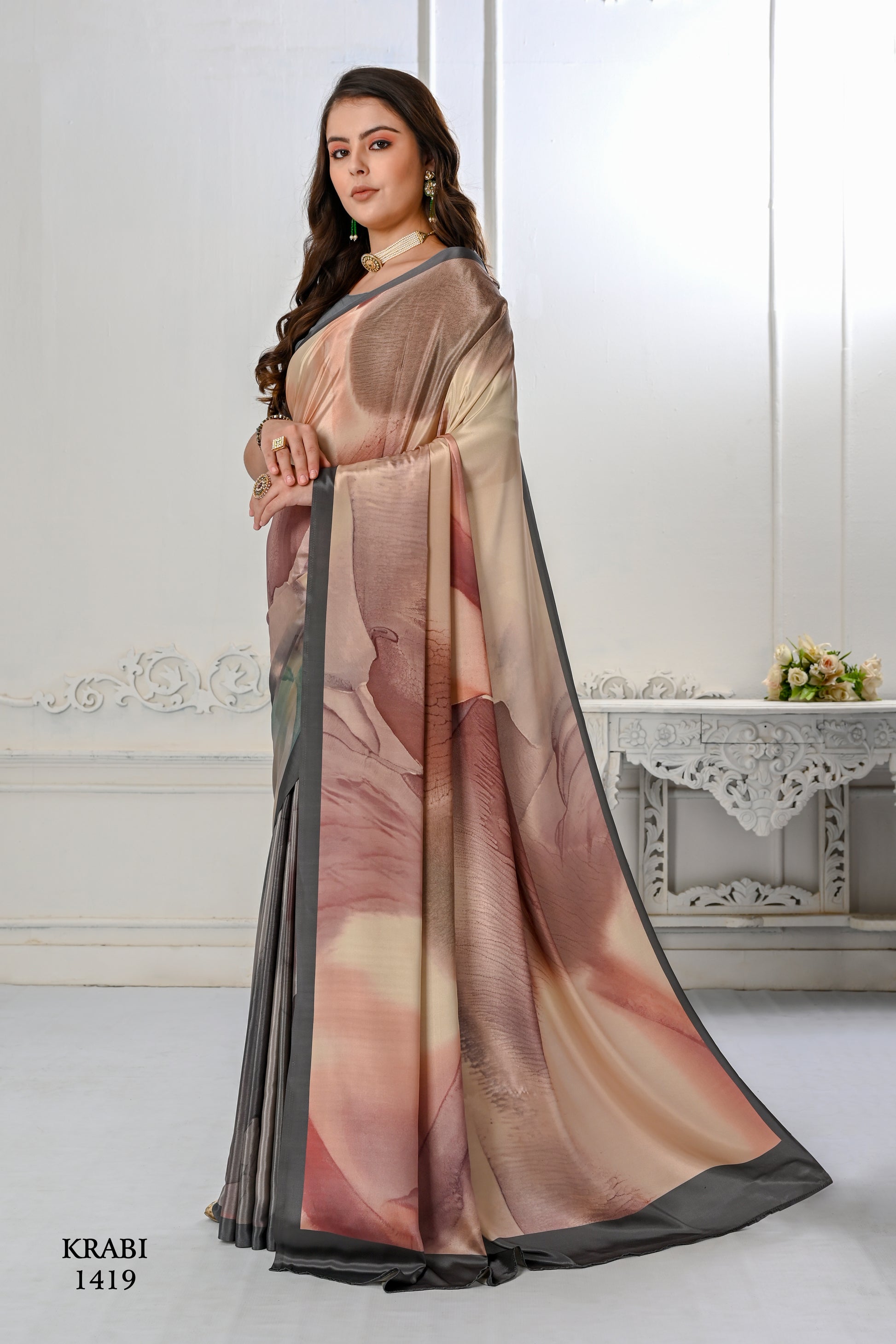 Premium Soft Silky Natural Crepe Digital Printed Sarees - jivora