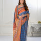 Premium Natural Silk High Definition Jacquard Zari Digital Printed Blouse With Saree - jivora