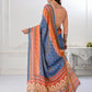 Premium Natural Silk High Definition Jacquard Zari Digital Printed Blouse With Saree - jivora
