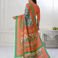 Premium Natural Silk High Definition Jacquard Zari Digital Printed Blouse With Saree - jivora