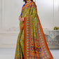 Premium Natural Silk High Definition Jacquard Zari Digital Printed Blouse With Saree - jivora