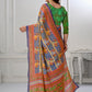 Premium Natural Silk High Definition Jacquard Zari Digital Printed Blouse With Saree - jivora