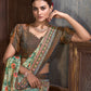 Premium Natural Silk High Definition Jacquard Zari Digital Printed Blouse With Saree - jivora