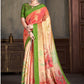 Premium Natural Silk High Definition Jacquard Zari Digital Printed Blouse With Saree - jivora