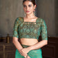 Premium Natural Silk High Definition Jacquard Zari Digital Printed Blouse With Saree - jivora