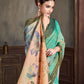Premium Natural Silk High Definition Jacquard Zari Digital Printed Blouse With Saree - jivora