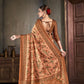 Premium Natural Silk High Definition Jacquard Zari Digital Printed Blouse With Saree - jivora