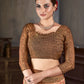 Premium Natural Silk High Definition Jacquard Zari Digital Printed Blouse With Saree - jivora
