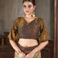 Premium Natural Silk High Definition Jacquard Zari Digital Printed Blouse With Saree - jivora