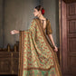 Premium Natural Silk High Definition Jacquard Zari Digital Printed Blouse With Saree - jivora