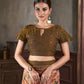 Premium Natural Silk High Definition Jacquard Zari Digital Printed Blouse With Saree - jivora
