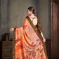 Premium Natural Silk High Definition Jacquard Zari Digital Printed Blouse With Saree - jivora
