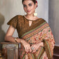 Premium Natural Silk High Definition Jacquard Zari Digital Printed Blouse With Saree - jivora