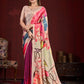 Premium Soft Silk Natural Crepe Digital Printed Sari