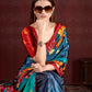 Premium Soft Silk Natural Crepe Digital Printed Sari