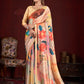 Premium Soft Silk Natural Crepe Digital Printed Sari