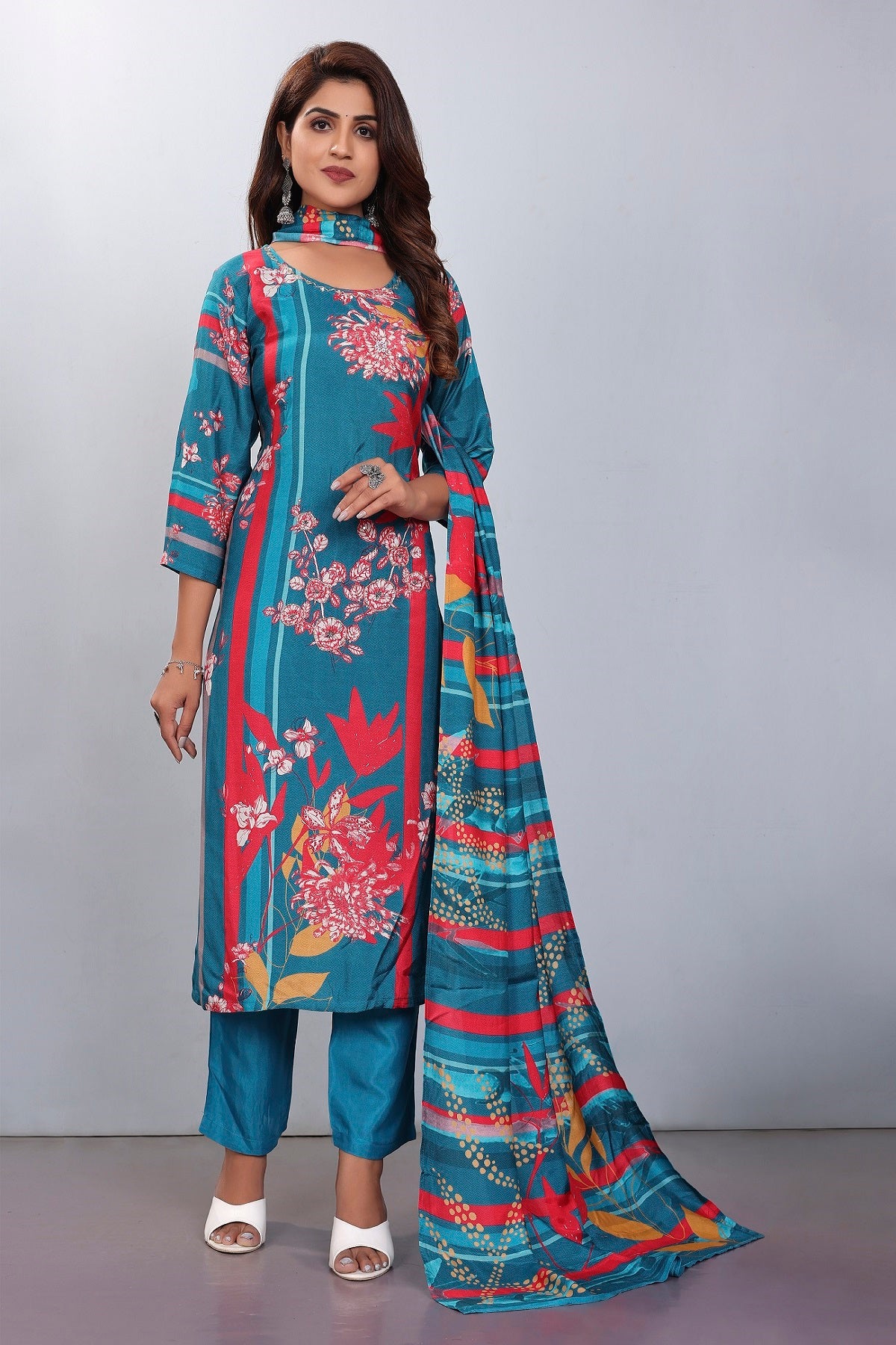 Women Muslin Digital Print Handwork And Sequence Kurtis - jivora