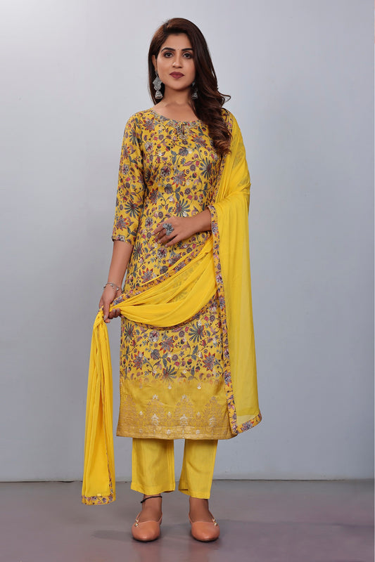 Women Muslin Digital Print Handwork Sequence Kurtis - jivora