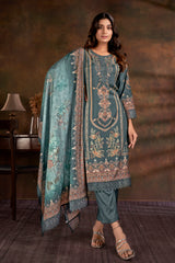 Women Muslin Digital Print Embroidered Work Salwar Kameez