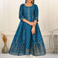 Blue Cotton with Handprint Embroidered Kurtis - jivora