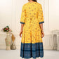 Yellow Cotton with Handprint Embroidered Kurtis - jivora