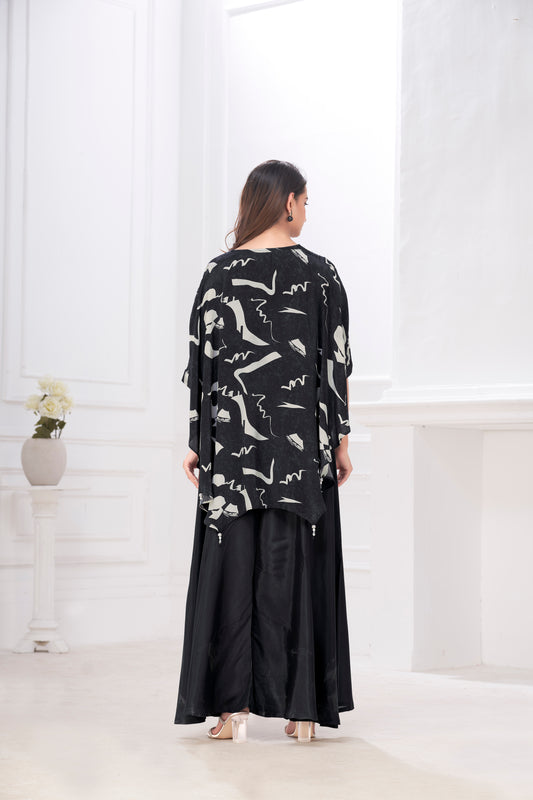 Premium Stylish Printed Muslin Cord Set Kaftan Style