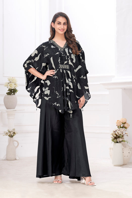 Premium Stylish Printed Muslin Cord Set Kaftan Style