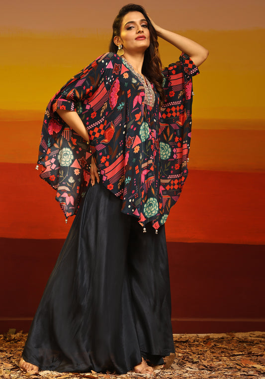 Premium Stylish Printed Muslin Cord Set Kaftan Style