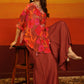 Premium Stylish Printed Muslin Cord Set Kaftan Style.